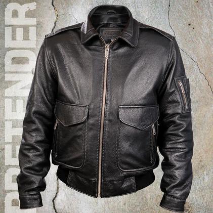 Кожаная куртка Top Gun black